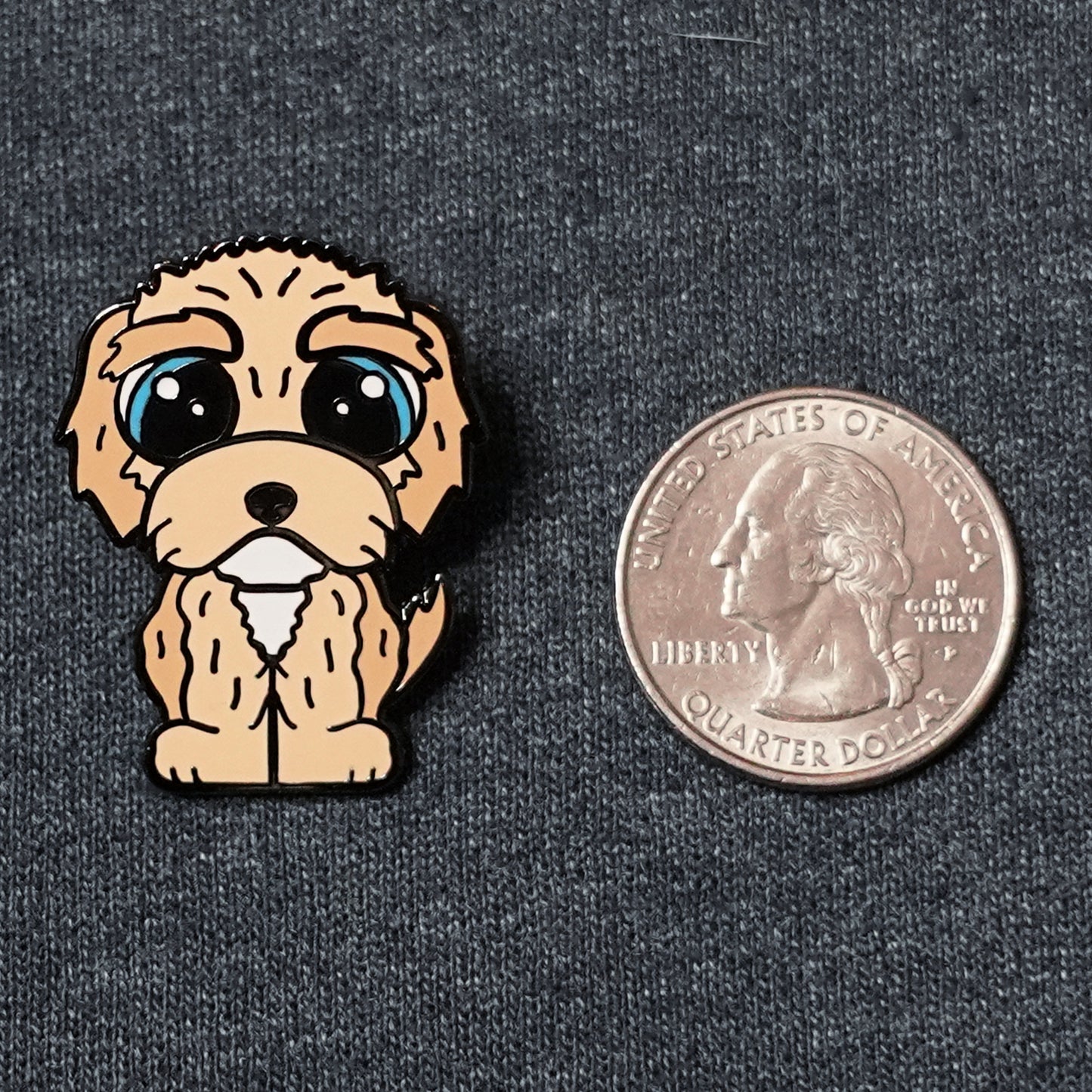 Wadsworth the Golden Doodle - Hard Enamel Pin