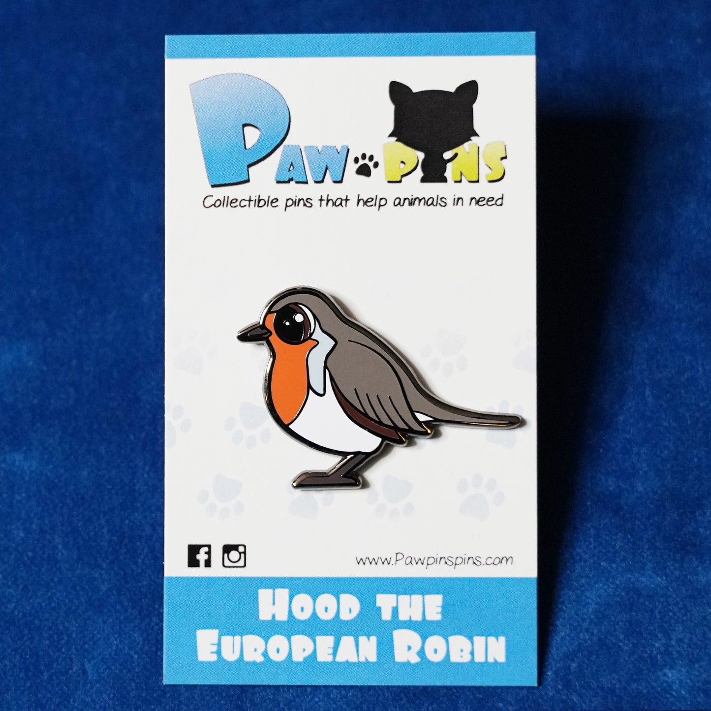 Hood the European Robin - Hard Enamel Pin