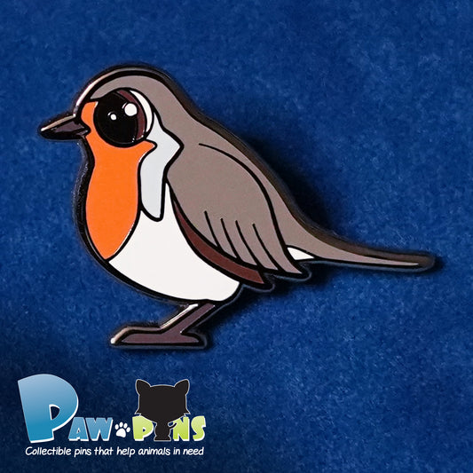 Hood the European Robin - Hard Enamel Pin