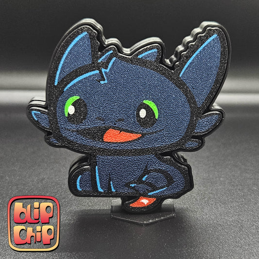 Blip Chip - 3D Printed Collectable Fidget - Toothless