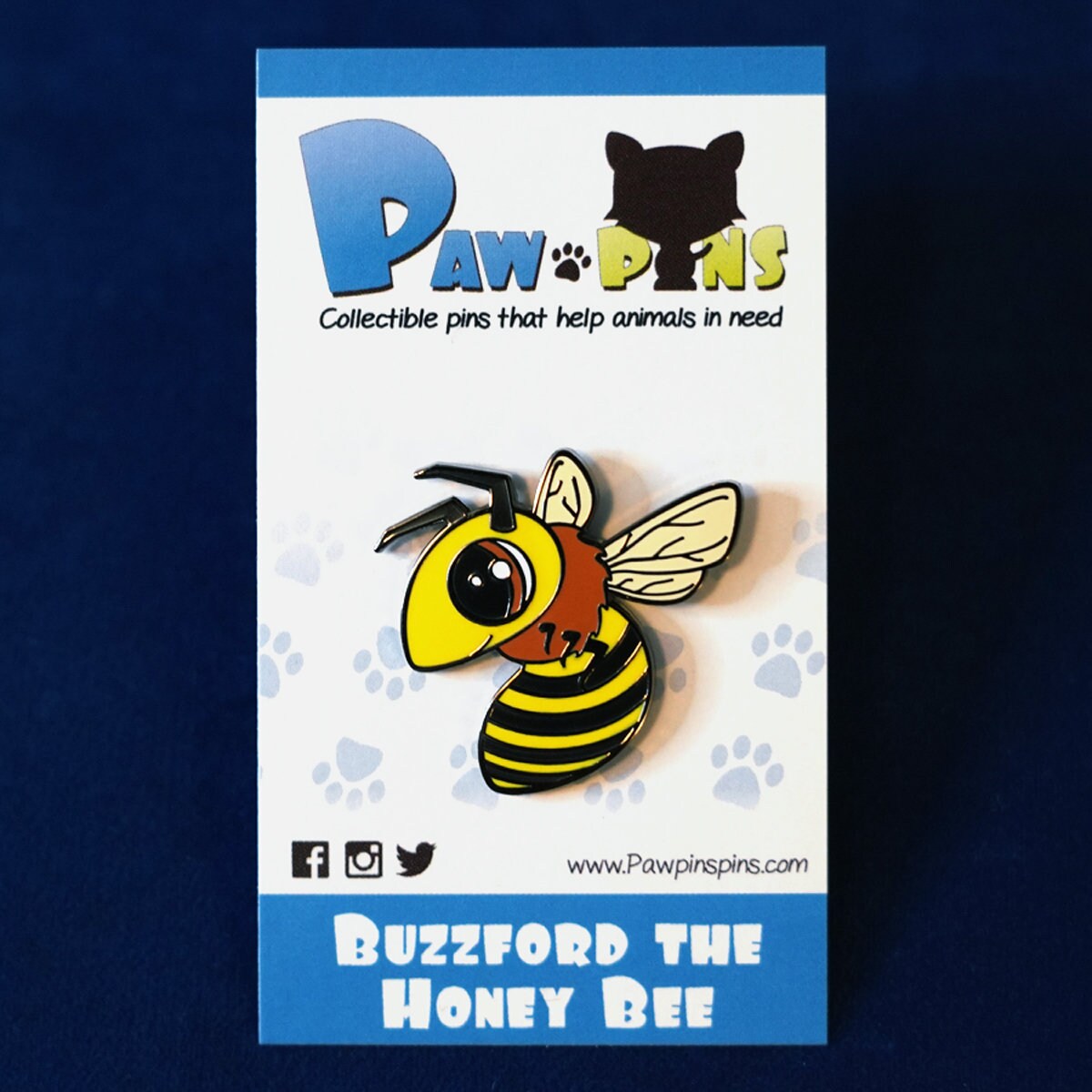Buzzford the Honey Bee - Hard Enamel Pin