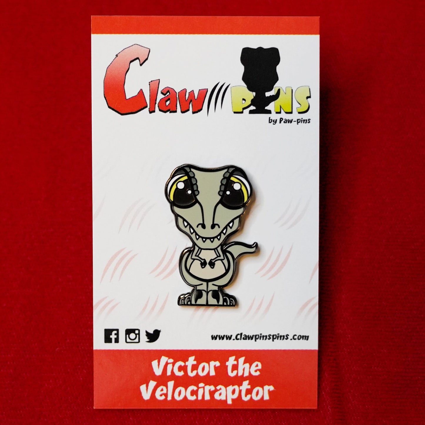 Victor the Velociraptor - Hard Enamel Pin