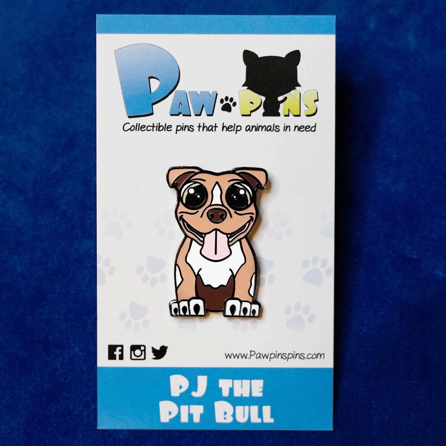 PJ the Pit Bull - Hard Enamel Pin
