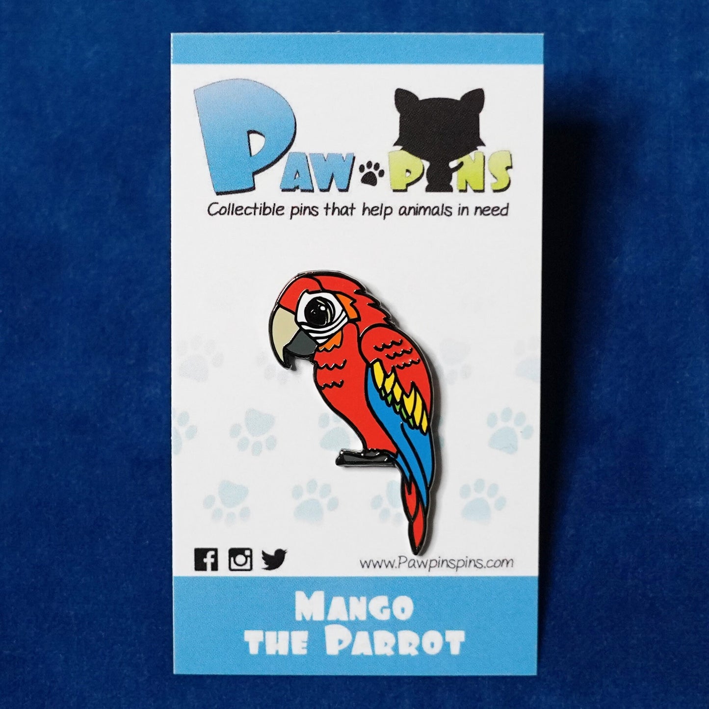 Mango the Parrot - Hard Enamel Pin