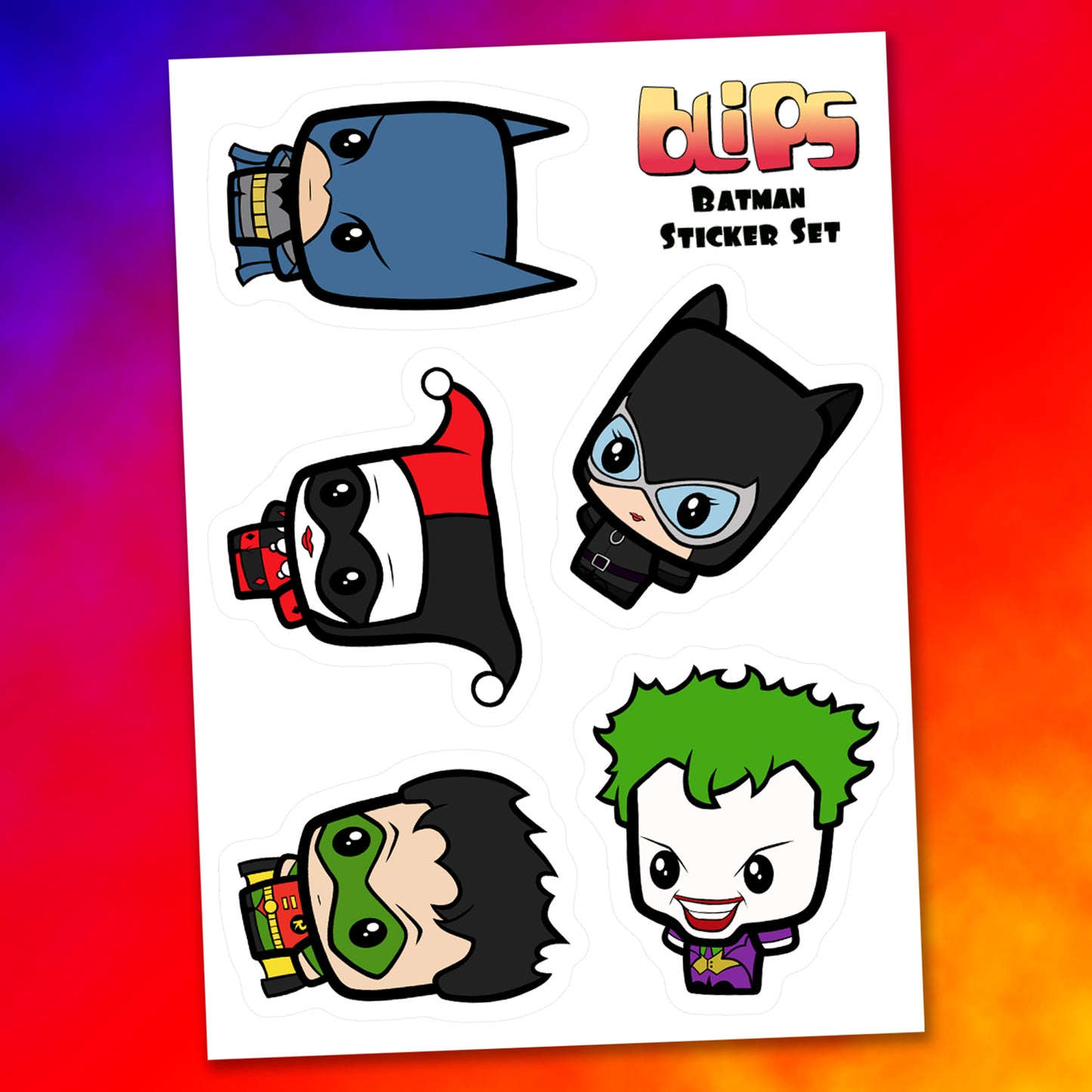 Batman Blip Mini Sticker Sheet