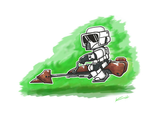 Biker Scout Art Print