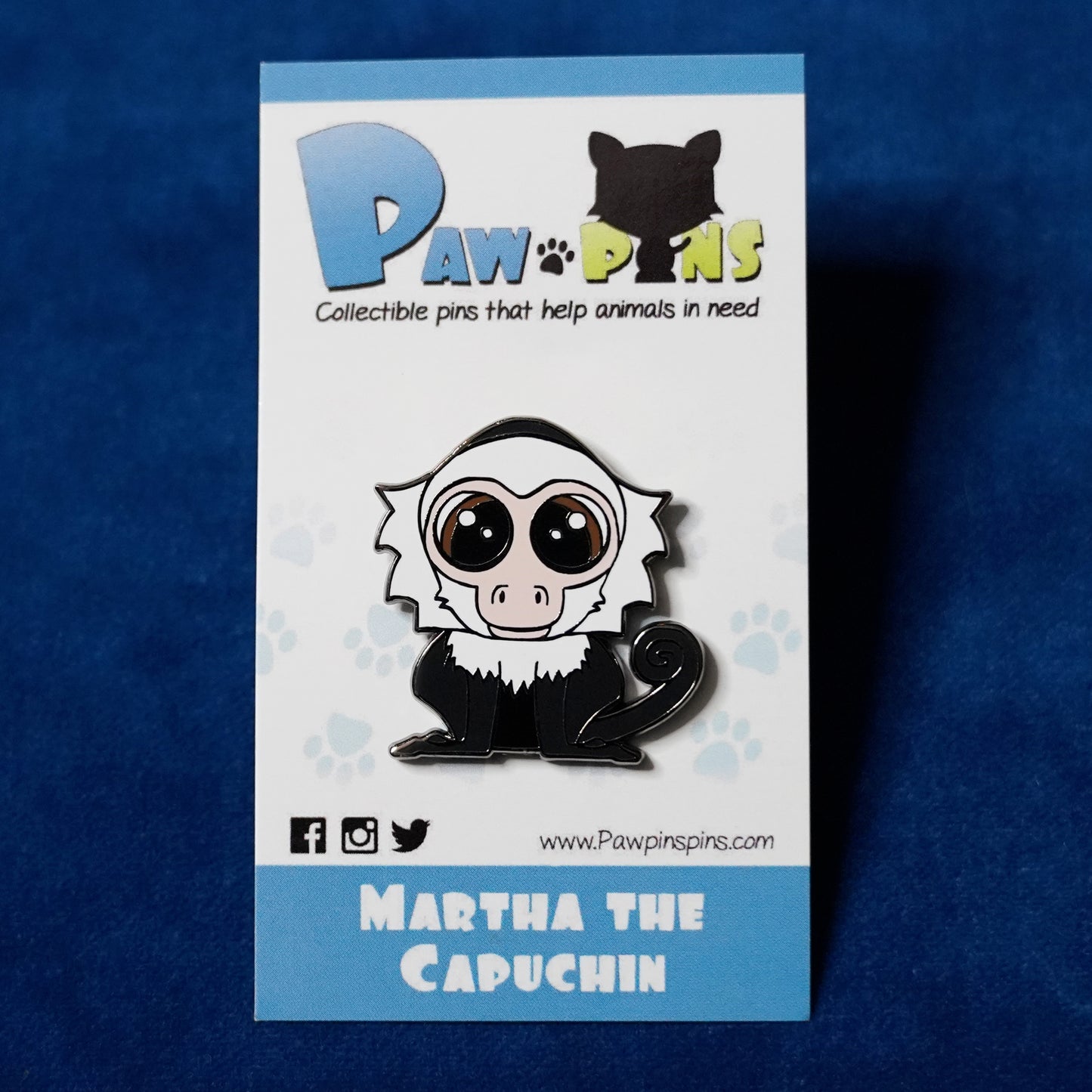 Martha the Capuchin - Hard Enamel Pin