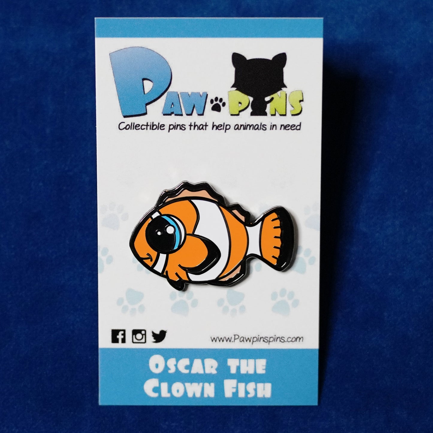 Oscar the Clown FIsh - Hard Enamel Pin