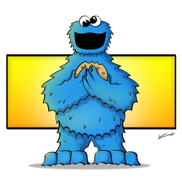 Cookie Monster Art Print