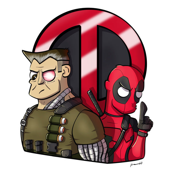 Deadpool and Cable Art Print