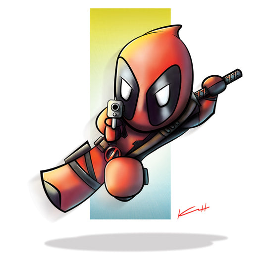 Deadpool Jumping Art Print