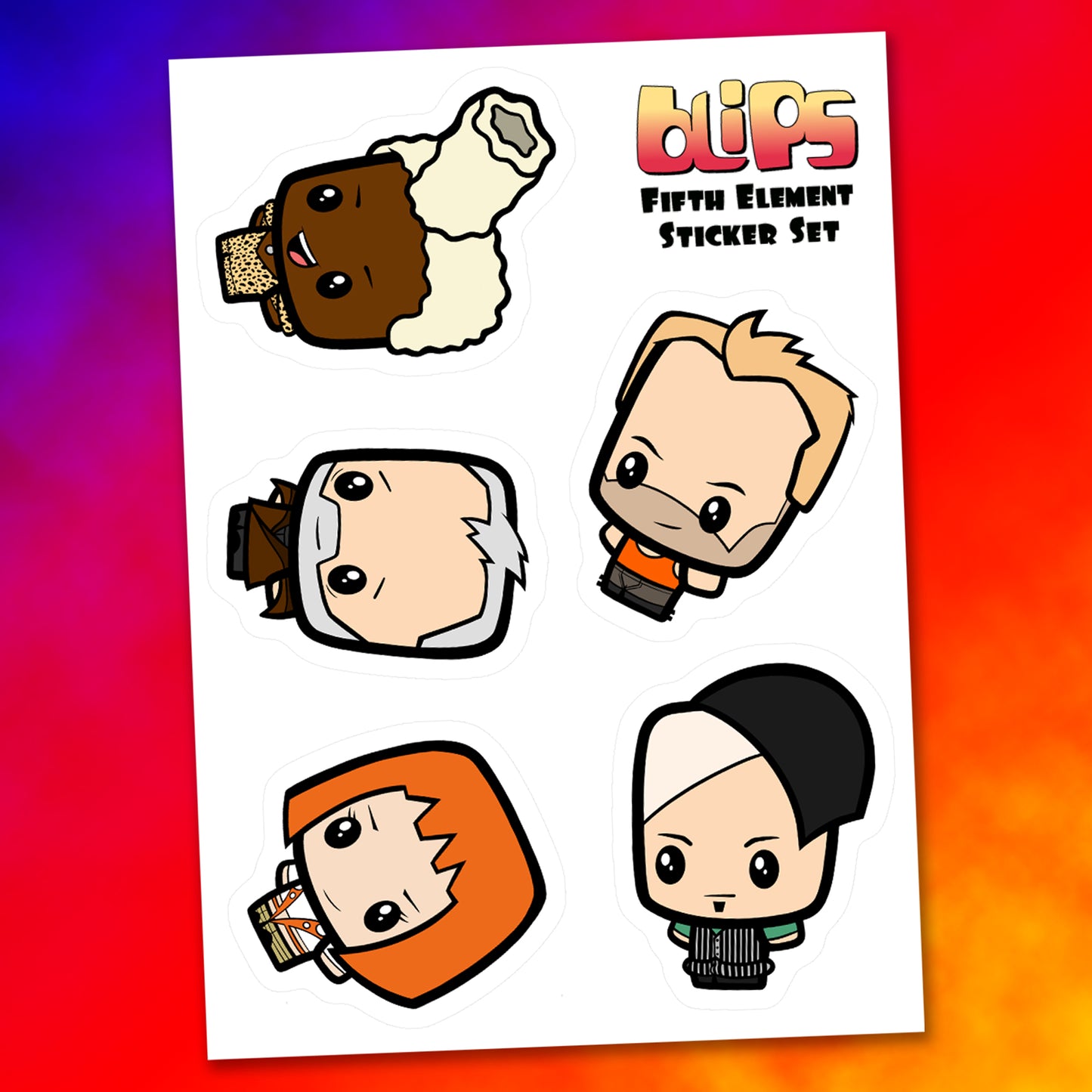 Fifth Element Blip Mini Sticker Sheet