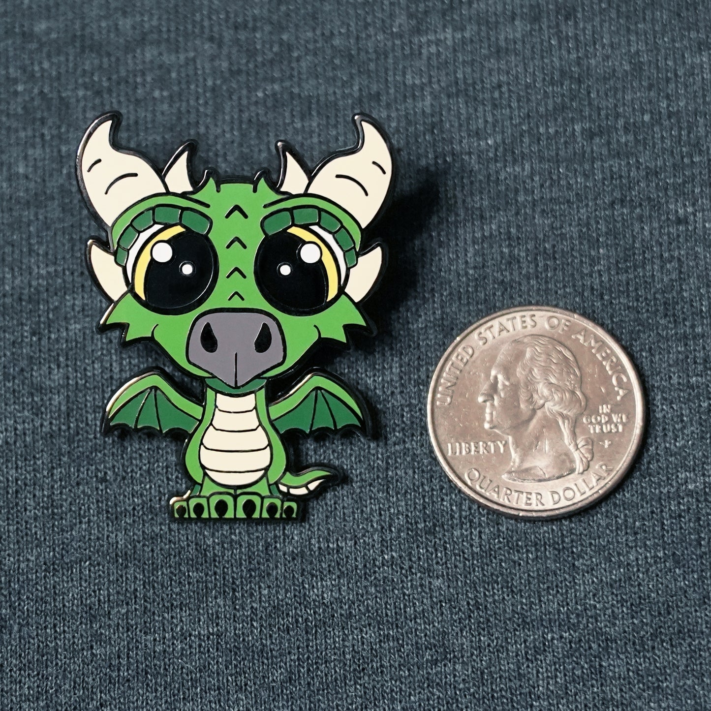 Loki the Green Dragon - Hard Enamel Pin - Extra Large Paw-pins