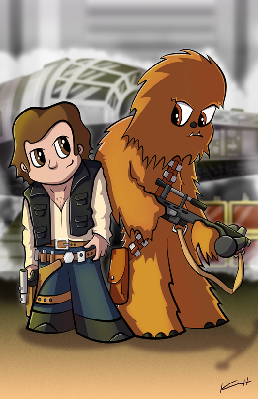 Han and Chewie Art Print