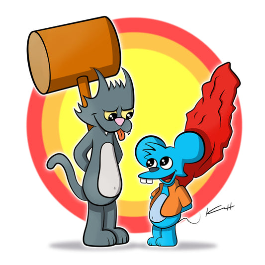 Itchy & Scratchy Art Print