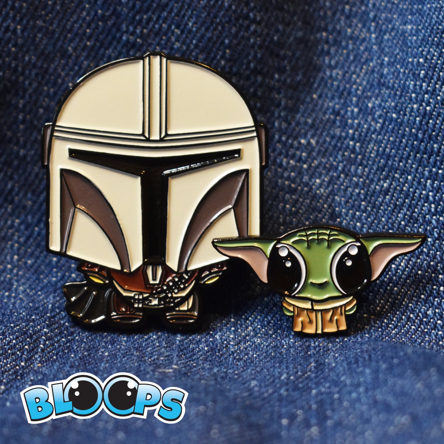 Bloop-dalorian and Baby Bloop (set) - Soft Enamel Pin