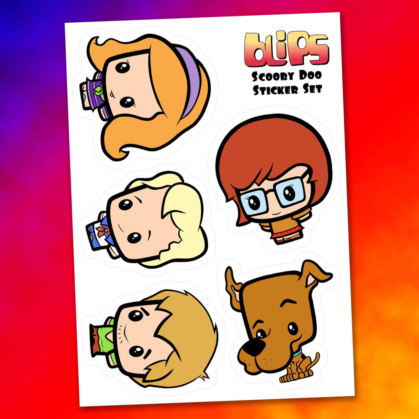 Scooby Doo Blip Mini Sticker Sheet