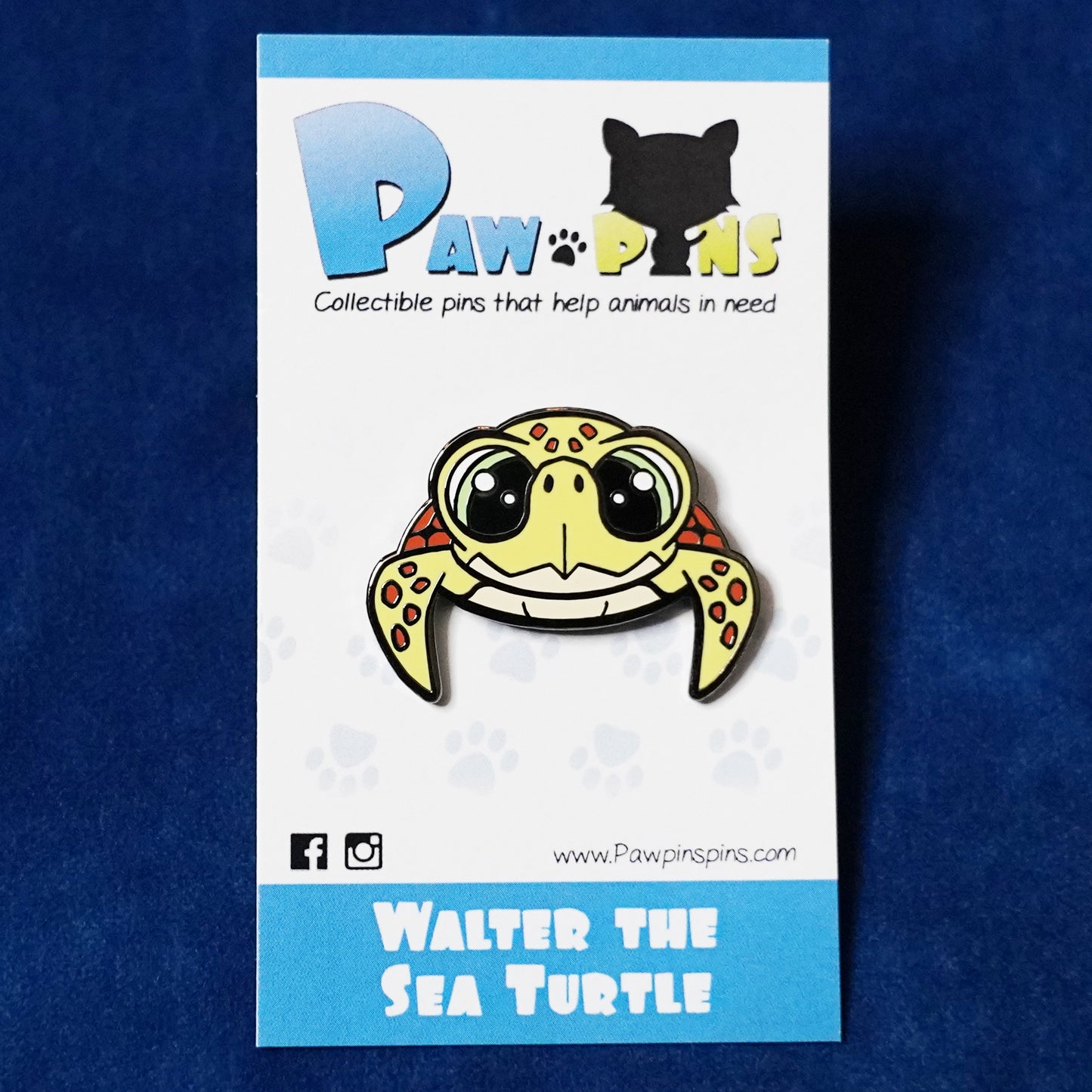 Walter the Sea Turtle - Hard Enamel Pin