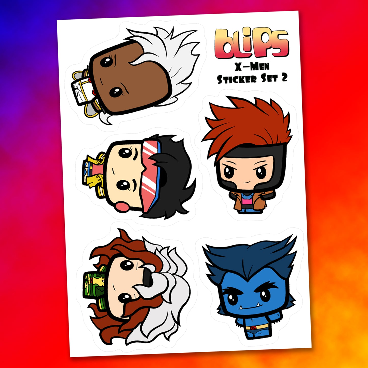 X-Men Blip Mini Sticker Sheet - Set 2