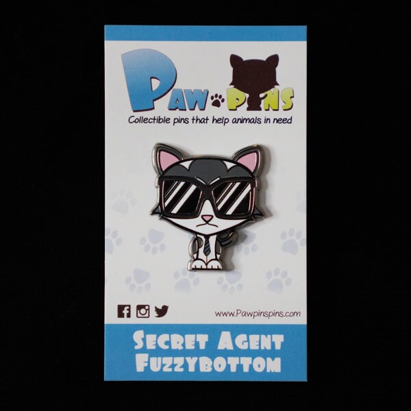 Secret Agent Fuzzybottom - Hard Enamel Pin