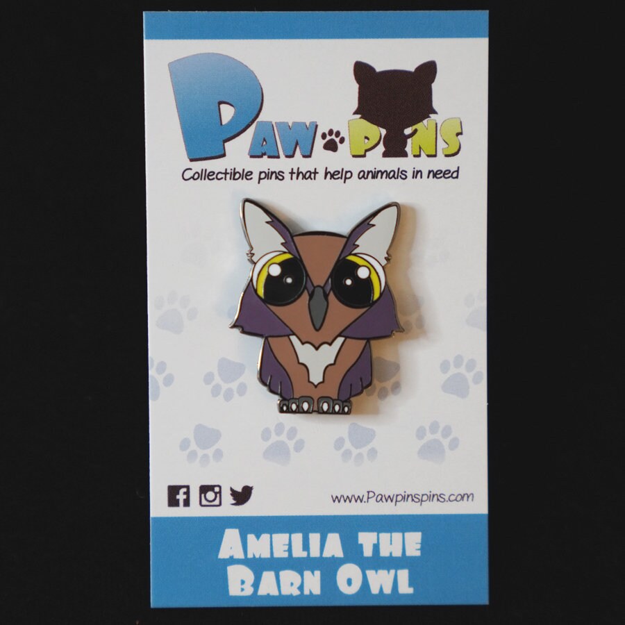 Amelia the Barn Owl - Hard Enamel Pin