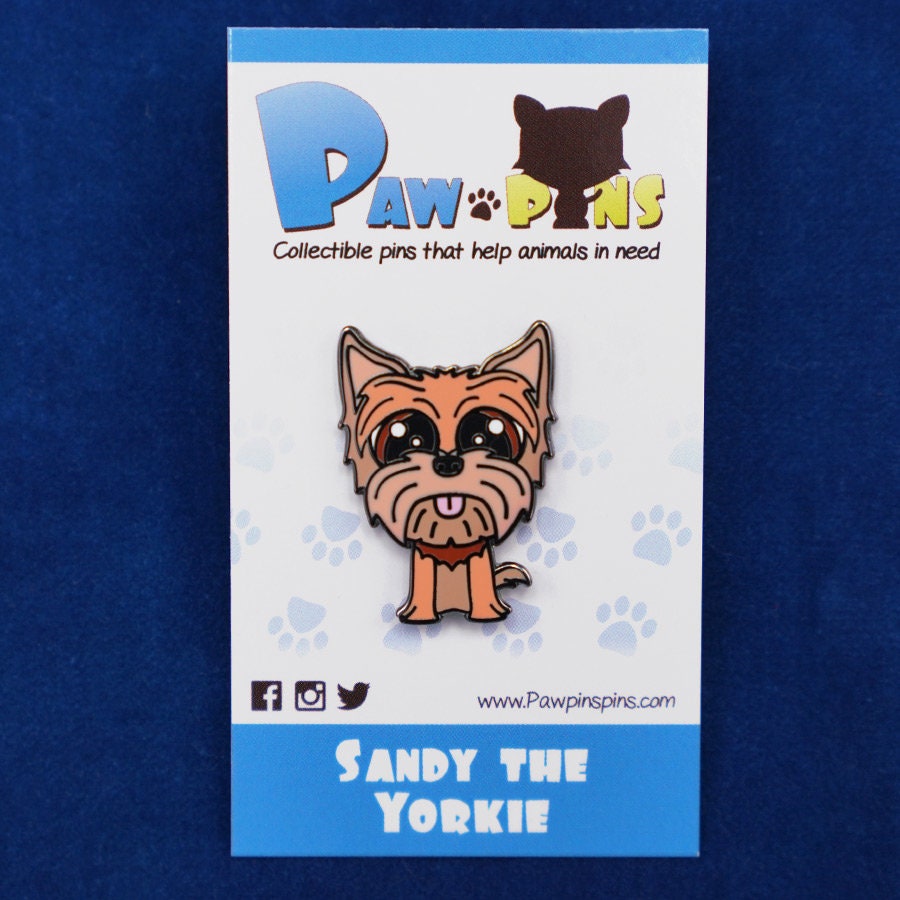 Sandy the Yorkie - Hard Enamel Pin