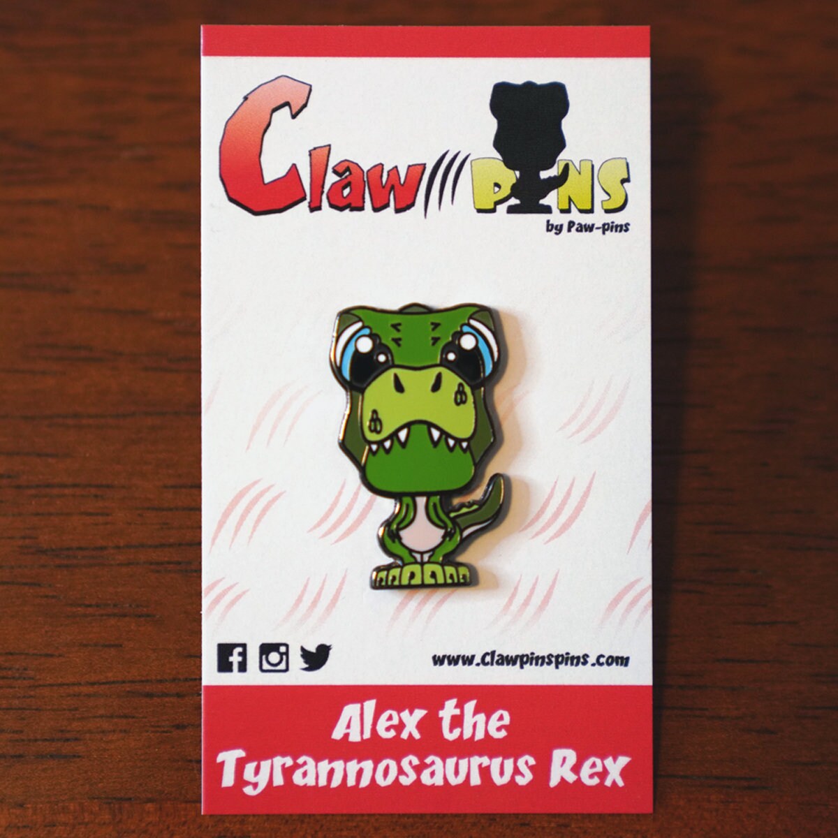 Alex the Tyrannosaurus Rex - Hard Enamel Pin