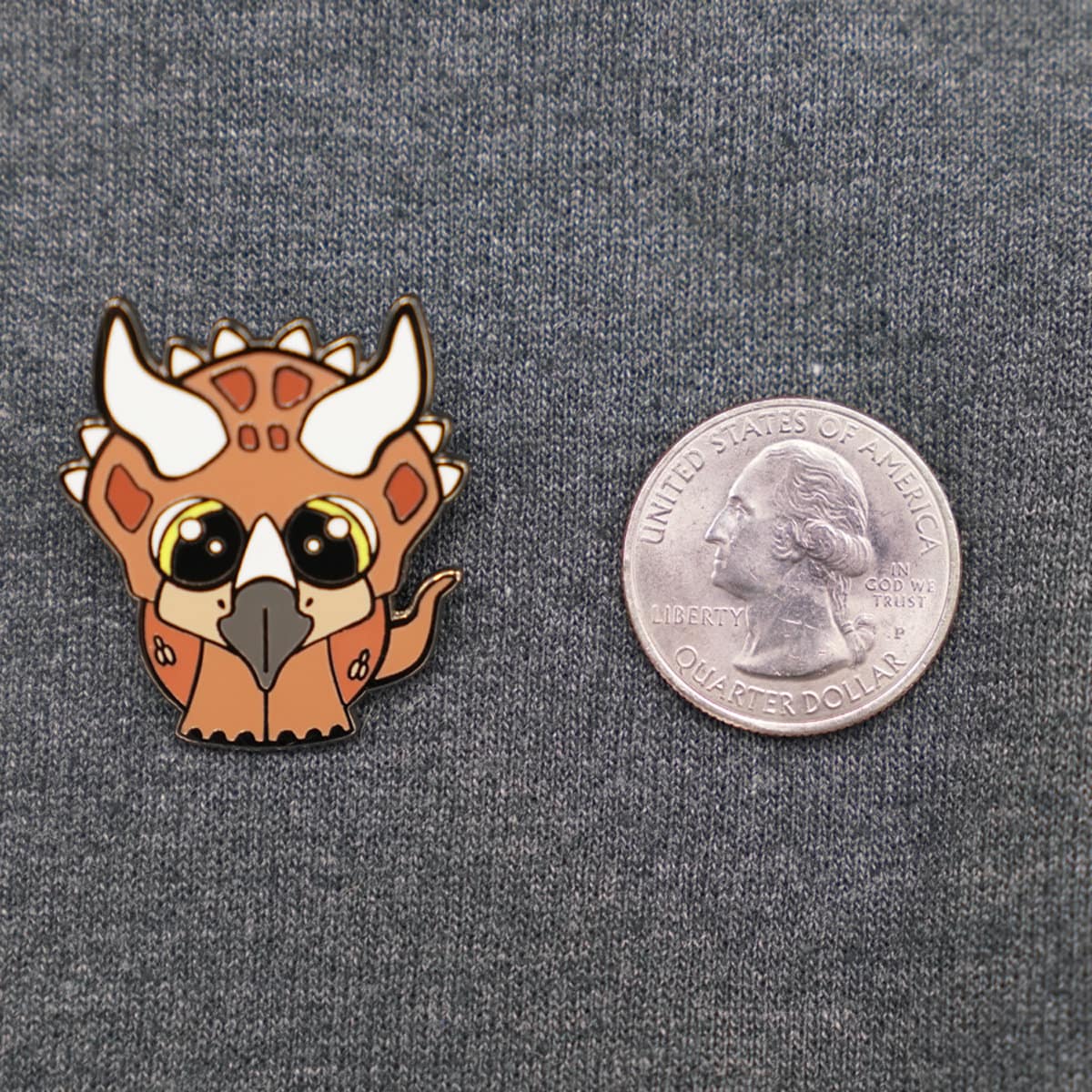 Trudy the Triceratops - Hard Enamel Pin