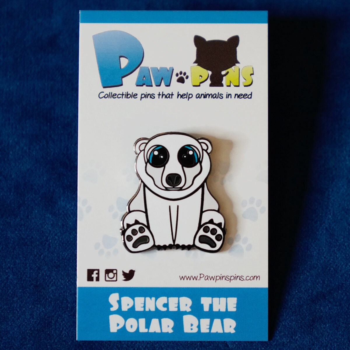 Spencer the Polar Bear - Hard Enamel Pin