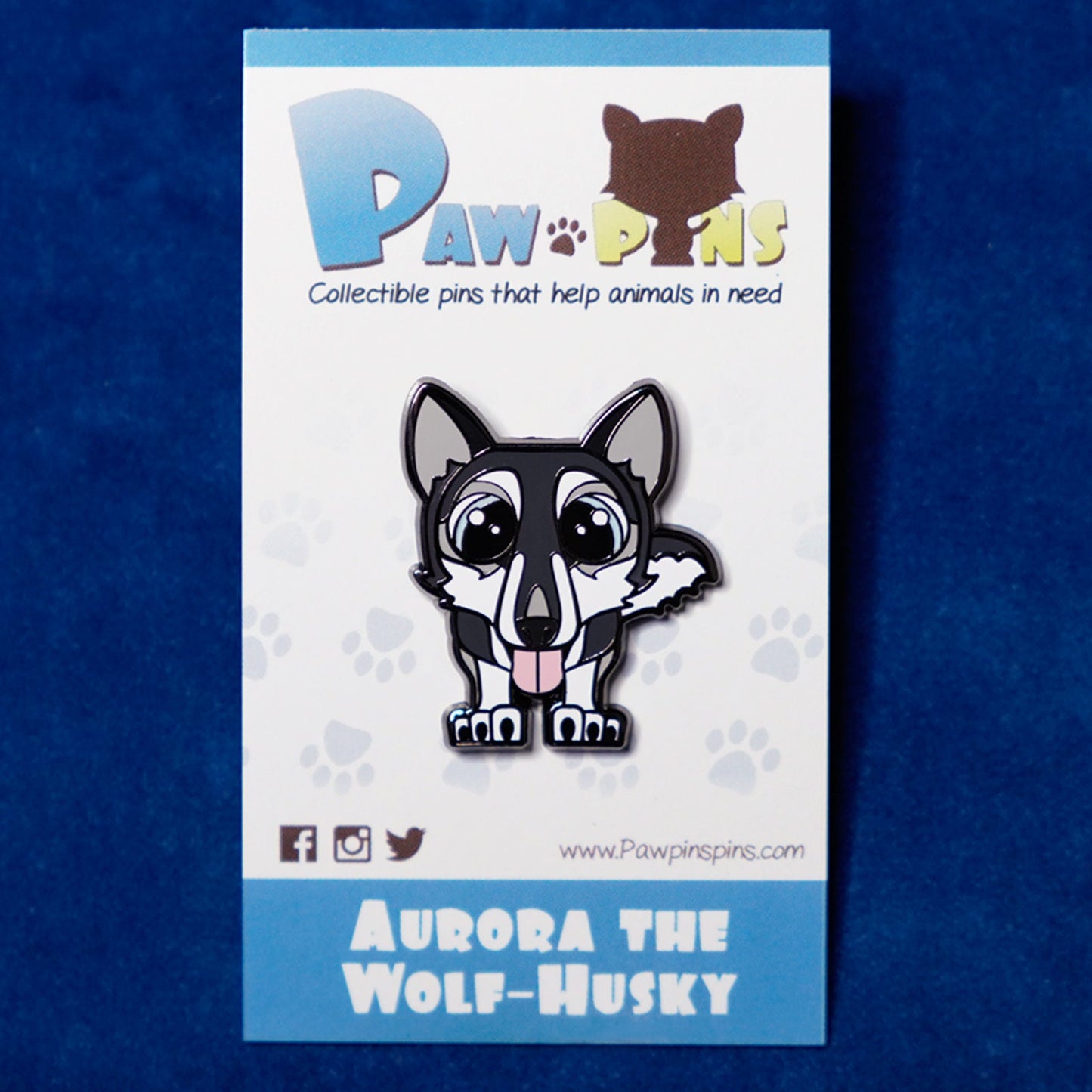 Aurora the Wolf-Husky - Hard Enamel Pin