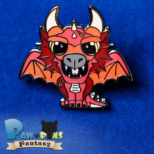 Flynt the Red Dragon - Hard Enamel Pin