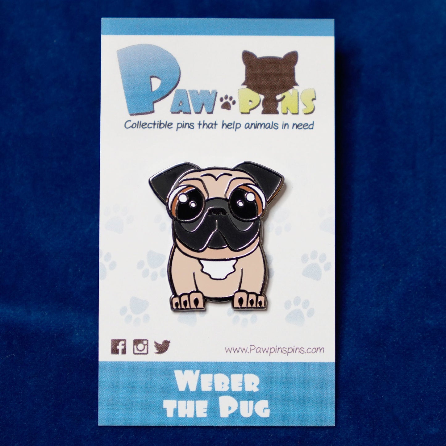 Weber the Pug - Hard Enamel Pin