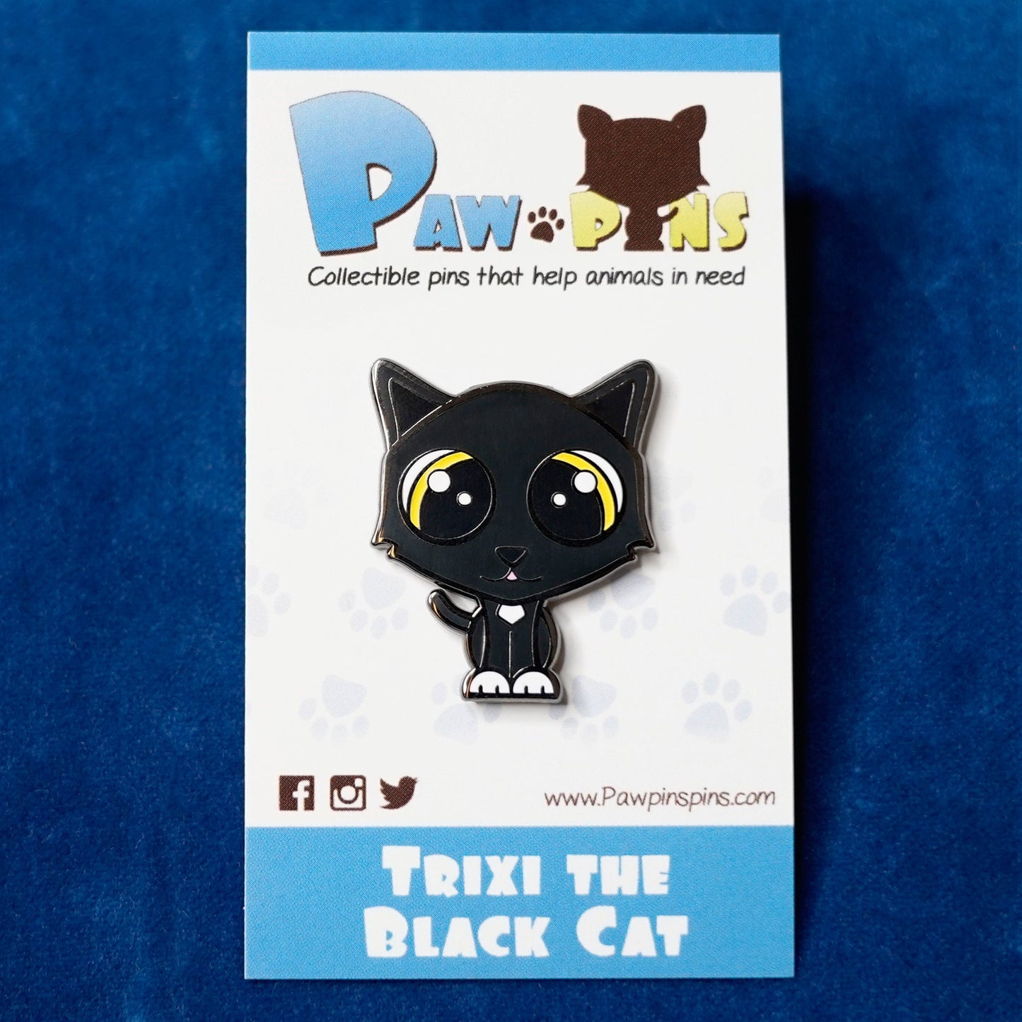 Trixi the Black Cat - Hard Enamel Pin