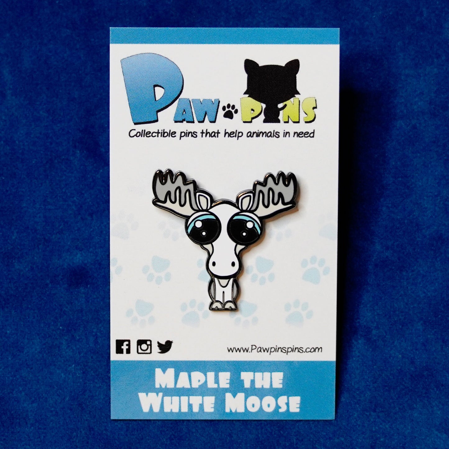 Maple the White Moose - Hard Enamel Pin