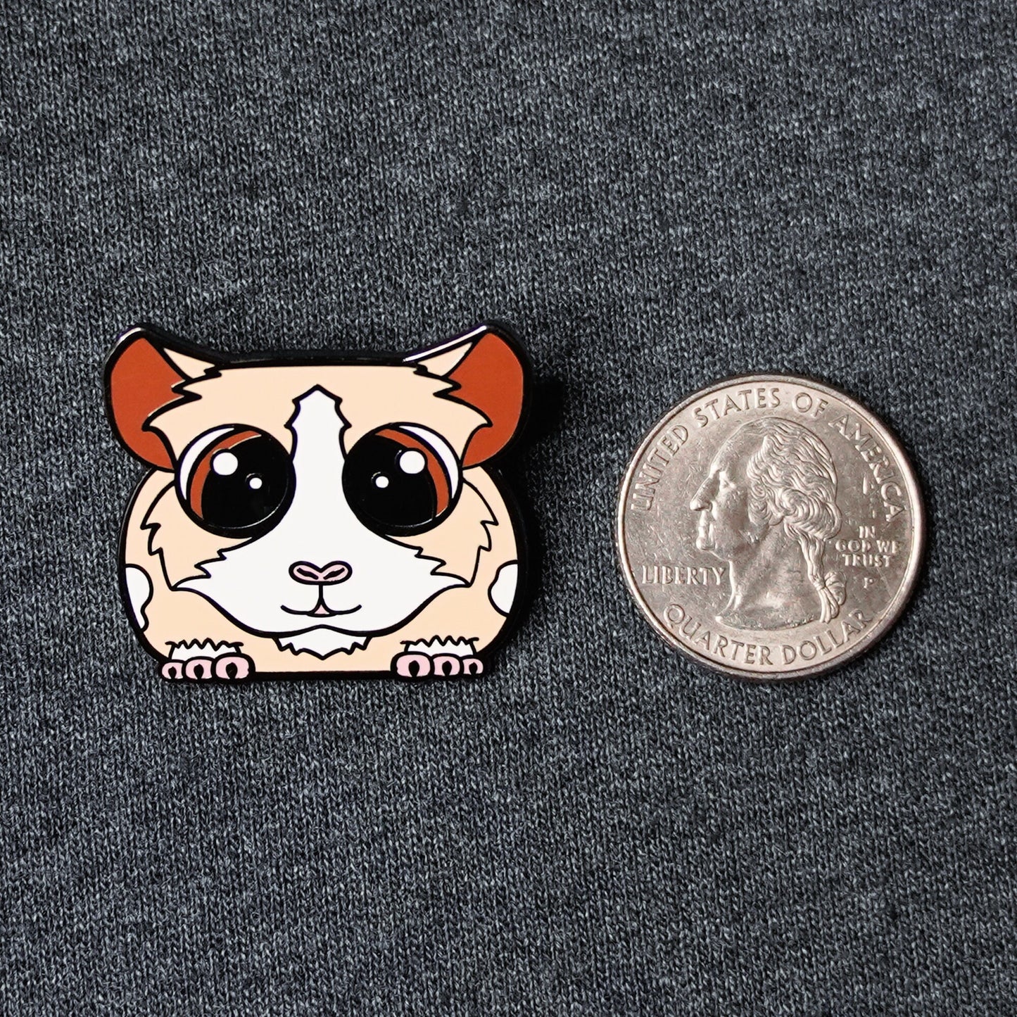 Peanut, Butter, and Jelly the Guinea Pigs - Hard Enamel Pin