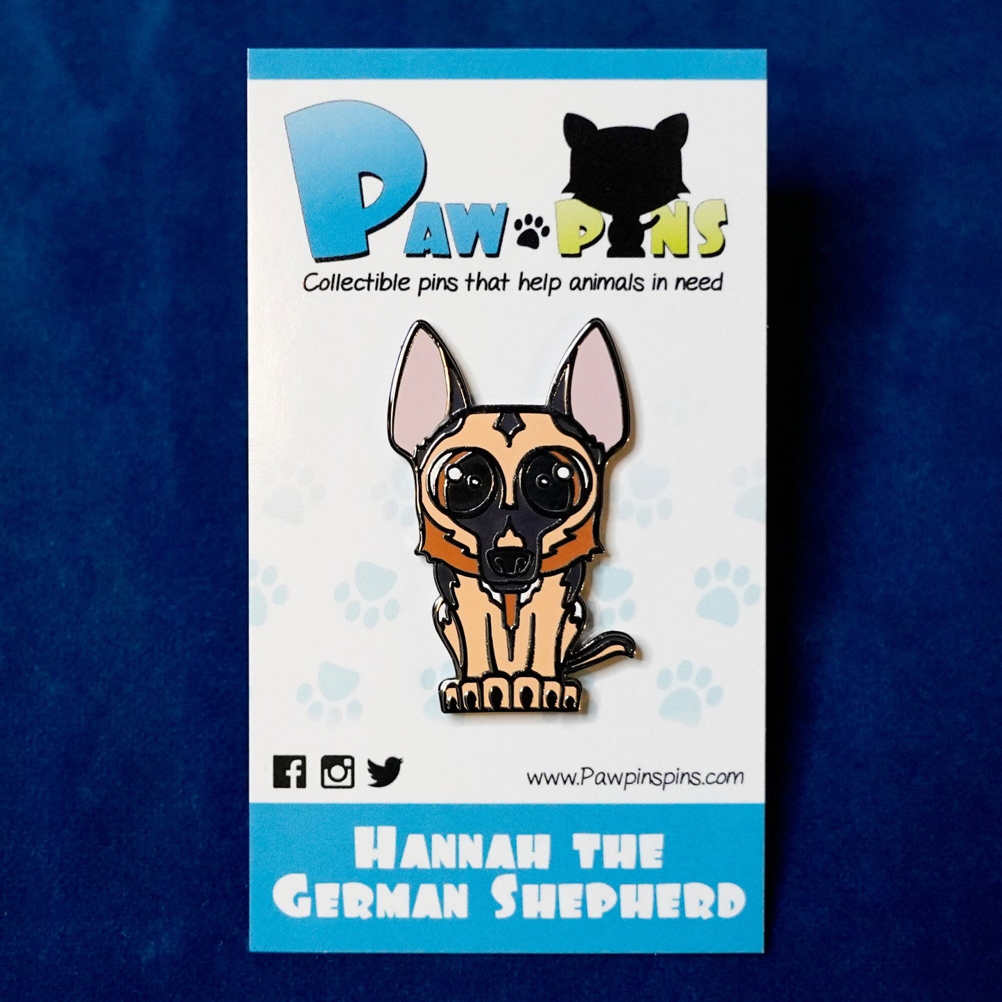 Hannah the German Shepherd - Hard Enamel Pin