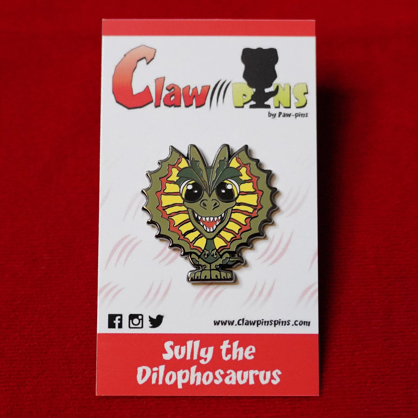 Sully the Dilophosaurus - Hard Enamel Pin